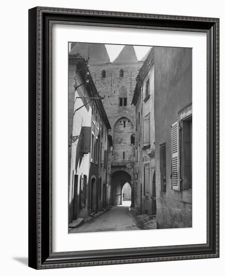 City of Carcassonne, France. Incl. View of Fortress-Castle Built in 12th Century-Eric Schaal-Framed Photographic Print