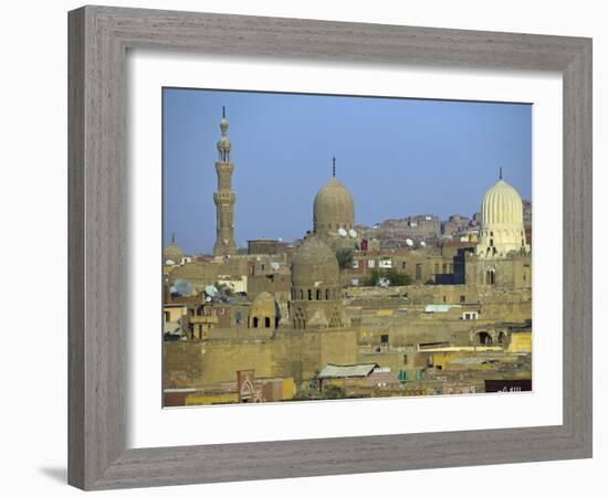 City of Dead, Cairo, Where Ruling Families of Medieval Cairo Built Mausoleums to Entomb their Dead-Julian Love-Framed Photographic Print