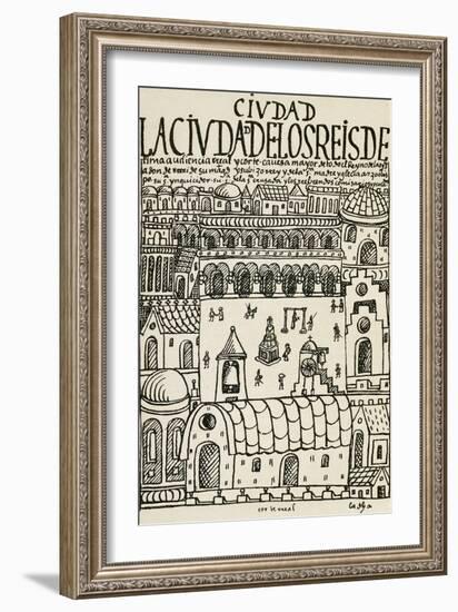 City of Kings, Now Lima, Founded in January, 1535, Peru-Felipe Guaman Poma De Ayala-Framed Giclee Print