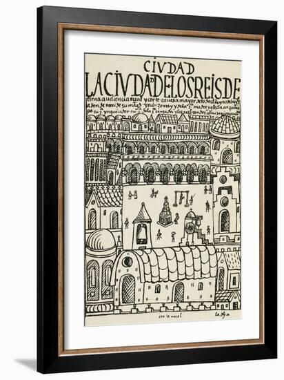 City of Kings, Now Lima, Founded in January, 1535, Peru-Felipe Guaman Poma De Ayala-Framed Giclee Print