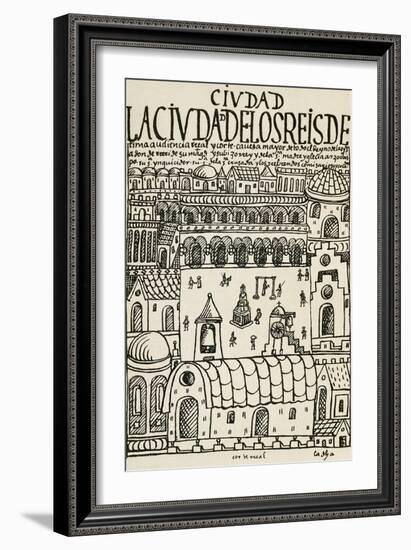 City of Kings, Now Lima, Founded in January, 1535, Peru-Felipe Guaman Poma De Ayala-Framed Giclee Print