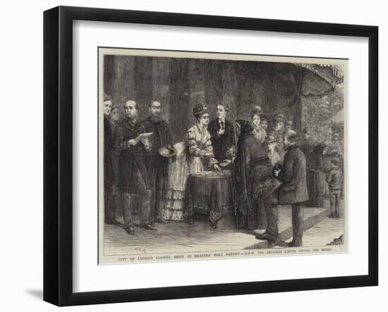 City of London Flower Show in Drapers' Hall Garden, Hrh the Princess Louise Giving the Prizes-George Goodwin Kilburne-Framed Giclee Print