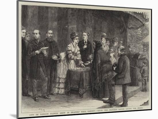 City of London Flower Show in Drapers' Hall Garden, Hrh the Princess Louise Giving the Prizes-George Goodwin Kilburne-Mounted Giclee Print