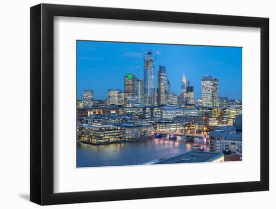 City of London skyline from The Tate, London-Charles Bowman-Framed Photographic Print