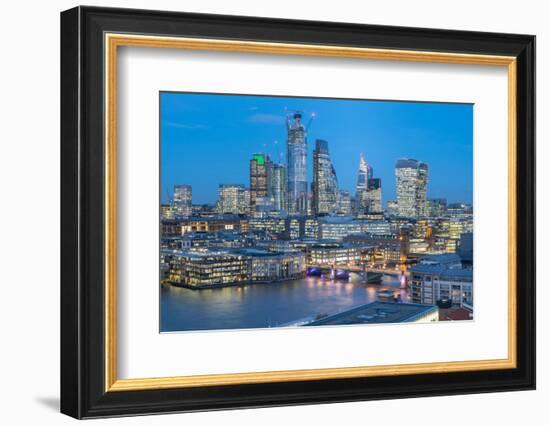 City of London skyline from The Tate, London-Charles Bowman-Framed Photographic Print