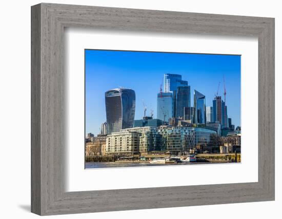 City of London skyline, River Thames, London, England, United Kingdom, Europe-John Guidi-Framed Photographic Print