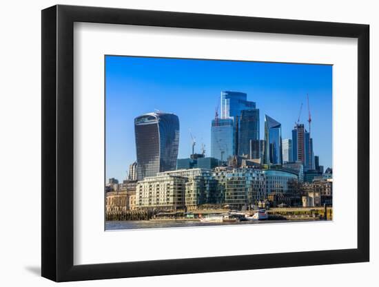 City of London skyline, River Thames, London, England, United Kingdom, Europe-John Guidi-Framed Photographic Print