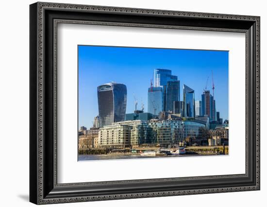 City of London skyline, River Thames, London, England, United Kingdom, Europe-John Guidi-Framed Photographic Print