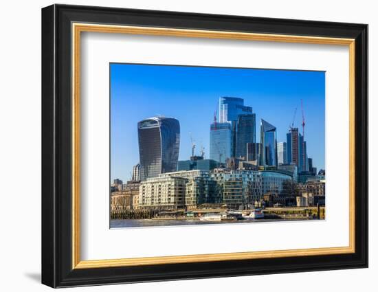City of London skyline, River Thames, London, England, United Kingdom, Europe-John Guidi-Framed Photographic Print