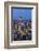 City of London skyscrapers at dusk, including Walkie Talkie building, from above, London-Ed Hasler-Framed Photographic Print