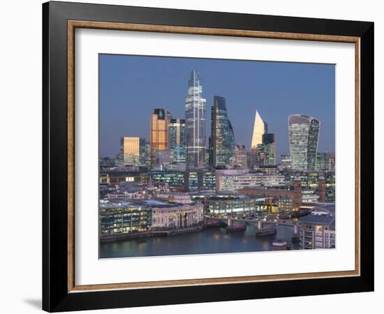 City of London, Square Mile, image shows completed 22 Bishopsgate tower, London, England-Charles Bowman-Framed Photographic Print