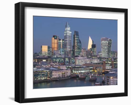 City of London, Square Mile, image shows completed 22 Bishopsgate tower, London, England-Charles Bowman-Framed Photographic Print