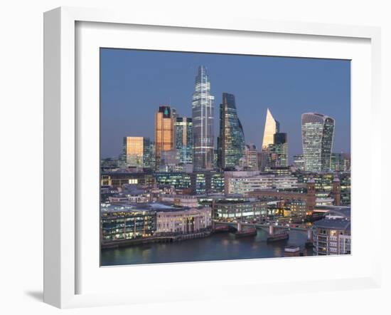 City of London, Square Mile, image shows completed 22 Bishopsgate tower, London, England-Charles Bowman-Framed Photographic Print