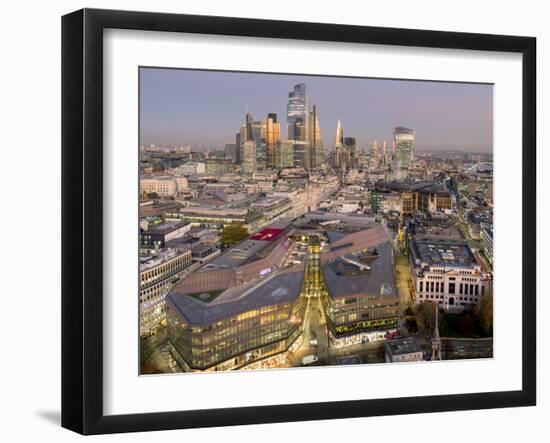 City of London, Square Mile, image shows completed 22 Bishopsgate tower, London, England-Charles Bowman-Framed Photographic Print