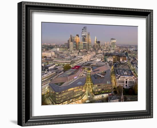 City of London, Square Mile, image shows completed 22 Bishopsgate tower, London, England-Charles Bowman-Framed Photographic Print