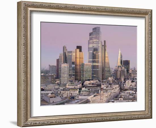 City of London, Square Mile, image shows completed 22 Bishopsgate tower, London, England-Charles Bowman-Framed Photographic Print