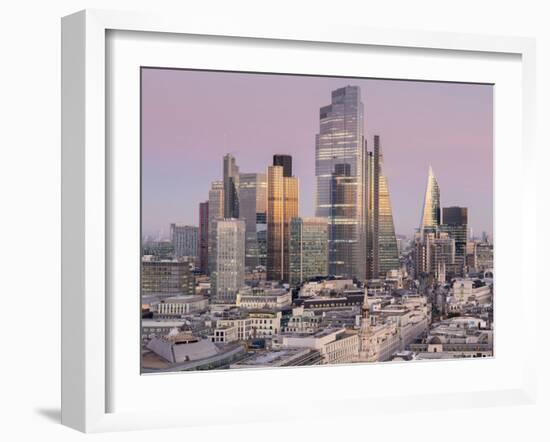 City of London, Square Mile, image shows completed 22 Bishopsgate tower, London, England-Charles Bowman-Framed Photographic Print
