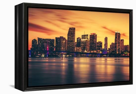 City of Miami at Sunset-prochasson-Framed Premier Image Canvas