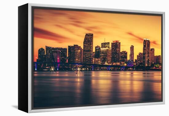 City of Miami at Sunset-prochasson-Framed Premier Image Canvas