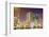 City of Miami Florida Colorful Night Panorama of Downtown-Fotomak-Framed Photographic Print