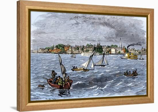 City of New Castle on the Delaware River, 1880s-null-Framed Premier Image Canvas