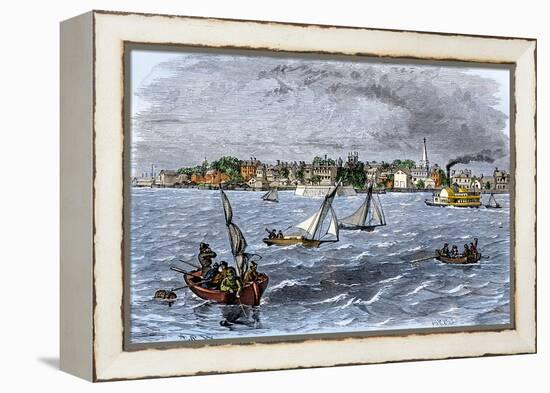 City of New Castle on the Delaware River, 1880s-null-Framed Premier Image Canvas