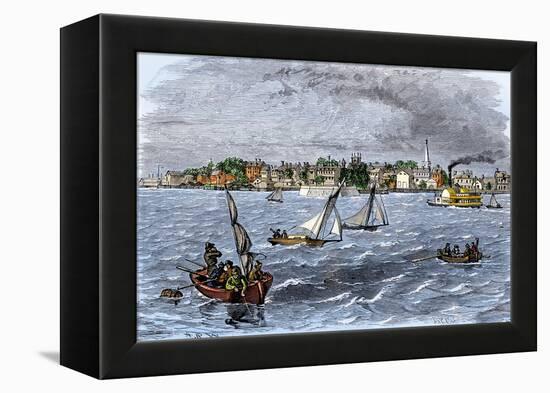 City of New Castle on the Delaware River, 1880s-null-Framed Premier Image Canvas