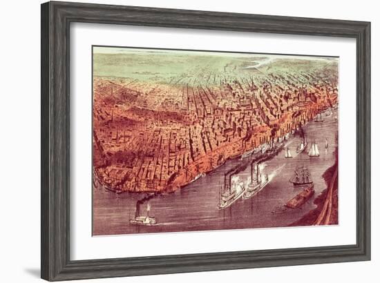 City of New Orleans-Currier & Ives-Framed Giclee Print