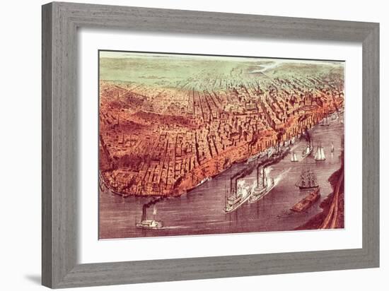 City of New Orleans-Currier & Ives-Framed Giclee Print