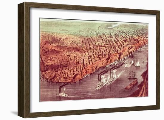 City of New Orleans-Currier & Ives-Framed Giclee Print