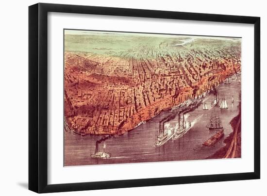 City of New Orleans-Currier & Ives-Framed Giclee Print