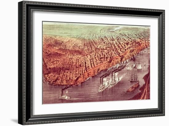 City of New Orleans-Currier & Ives-Framed Giclee Print