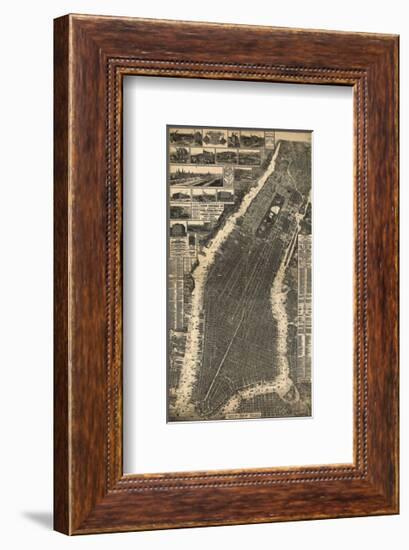 City of New York 1897-Vintage Reproduction-Framed Art Print