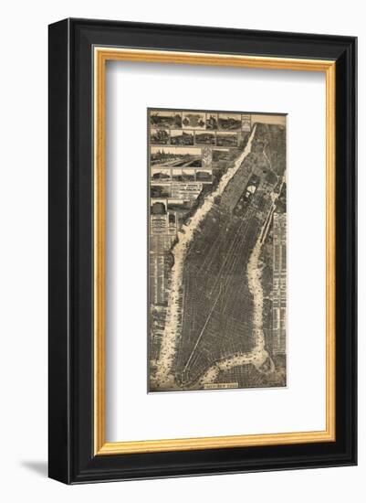 City of New York 1897-Vintage Reproduction-Framed Art Print
