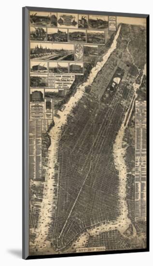 City of New York 1897-Vintage Reproduction-Mounted Art Print