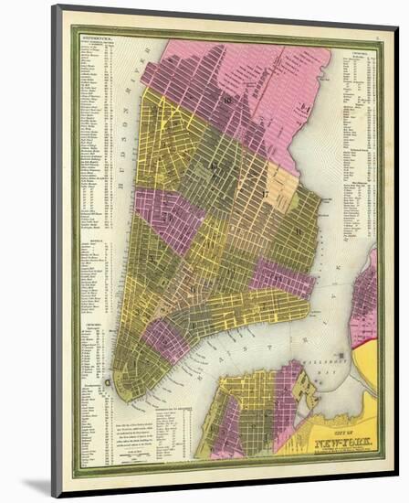 City of New York, c.1846-Samuel Augustus Mitchell-Mounted Art Print