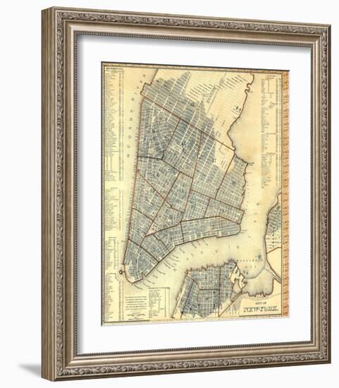 City of New York, c.1846-Samuel Augustus Mitchell-Framed Art Print