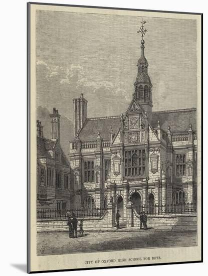 City of Oxford High School for Boys-Frank Watkins-Mounted Giclee Print