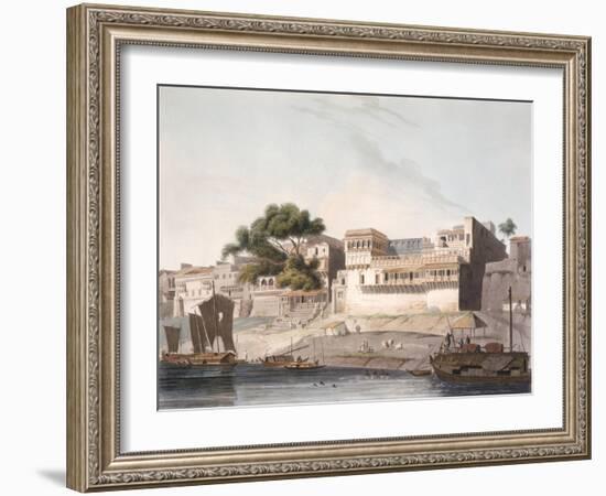 City of Patna, River Ganges, Plate 10 from Part 1 of Oriental Scenery, Engraved 1795-Thomas & William Daniell-Framed Giclee Print