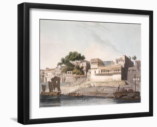 City of Patna, River Ganges, Plate 10 from Part 1 of Oriental Scenery, Engraved 1795-Thomas & William Daniell-Framed Giclee Print