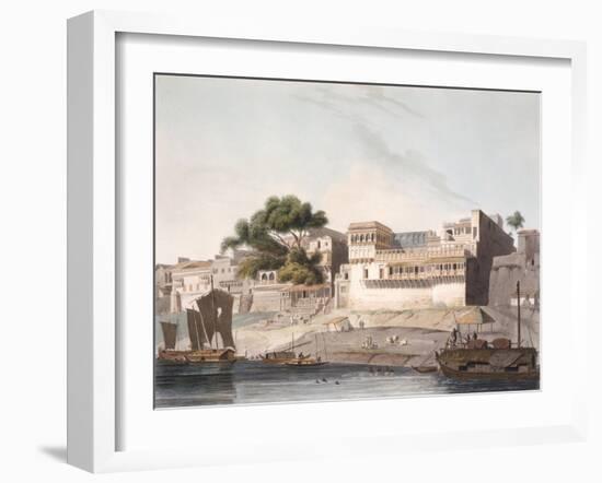 City of Patna, River Ganges, Plate 10 from Part 1 of Oriental Scenery, Engraved 1795-Thomas & William Daniell-Framed Giclee Print