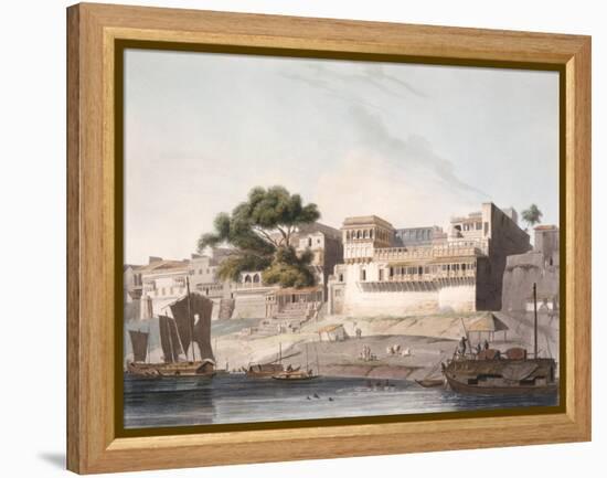 City of Patna, River Ganges, Plate 10 from Part 1 of Oriental Scenery, Engraved 1795-Thomas & William Daniell-Framed Premier Image Canvas