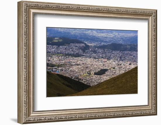 City of Quito Seen from the Pichincha Volcano, Quito, Ecuador, South America-Matthew Williams-Ellis-Framed Photographic Print