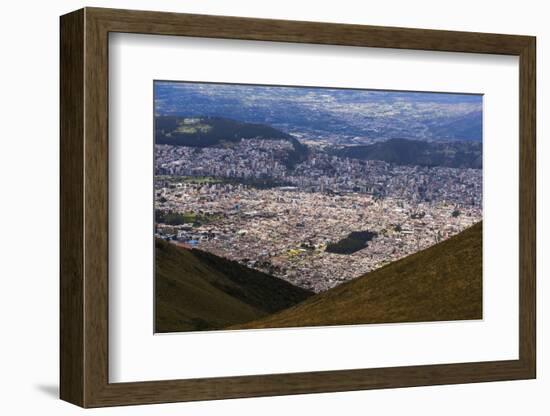 City of Quito Seen from the Pichincha Volcano, Quito, Ecuador, South America-Matthew Williams-Ellis-Framed Photographic Print