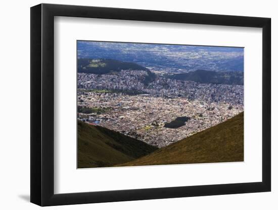 City of Quito Seen from the Pichincha Volcano, Quito, Ecuador, South America-Matthew Williams-Ellis-Framed Photographic Print