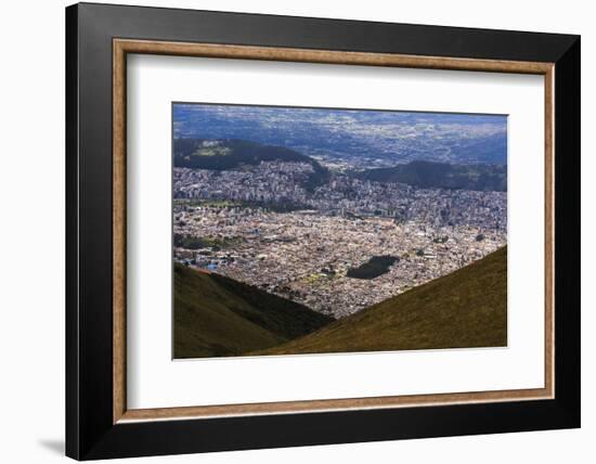 City of Quito Seen from the Pichincha Volcano, Quito, Ecuador, South America-Matthew Williams-Ellis-Framed Photographic Print