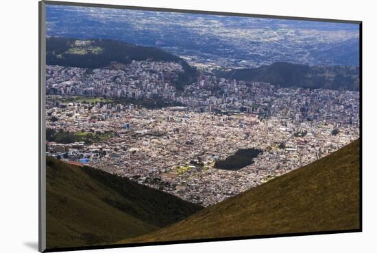 City of Quito Seen from the Pichincha Volcano, Quito, Ecuador, South America-Matthew Williams-Ellis-Mounted Photographic Print