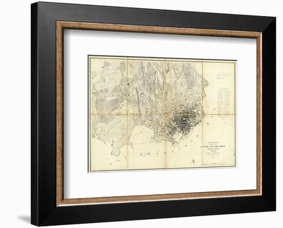 City of San Francisco and Its Vicinity, California, c.1859-null-Framed Art Print