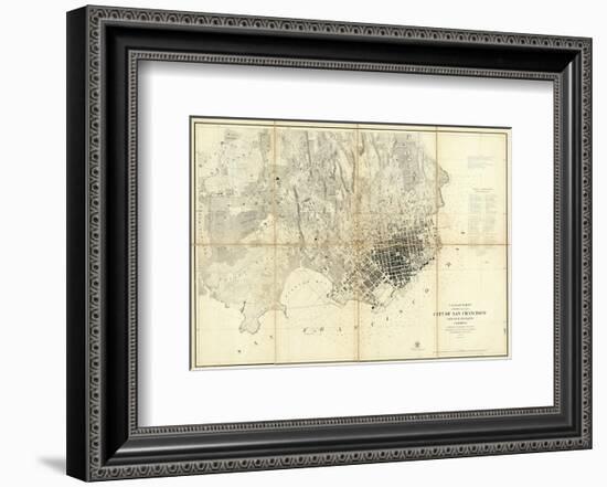 City of San Francisco and Its Vicinity, California, c.1859-null-Framed Art Print
