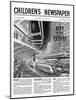 City of the Future, Front Page of 'The Children's Newspaper, February 1963-English School-Mounted Giclee Print
